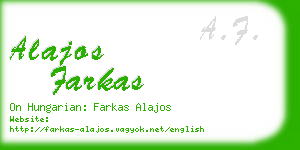 alajos farkas business card